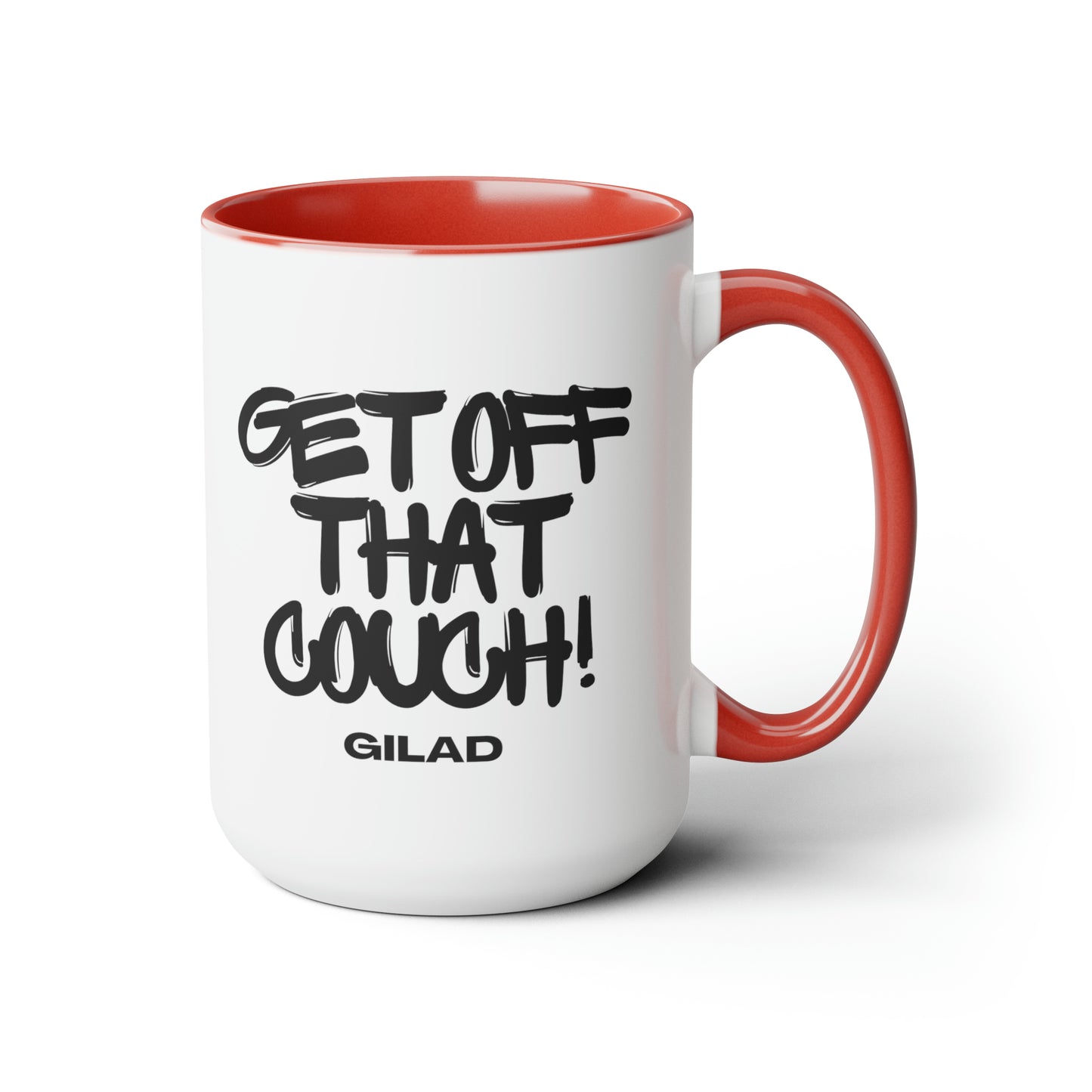 Get Off That Couch | Two-Tone Coffee Mugs, 15oz