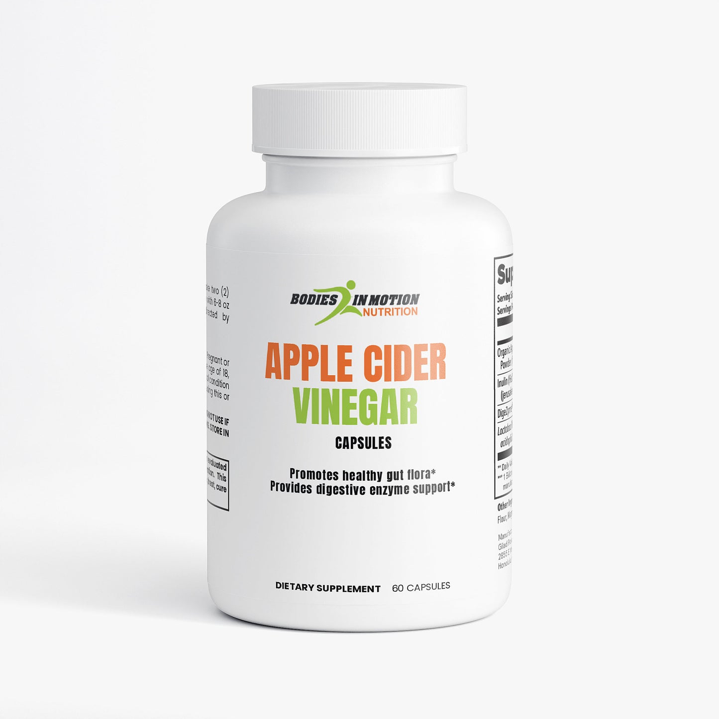 Apple Cider Vinegar Capsules | Helps Support Digestive Health, Gut balance, and Normal Metabolism.