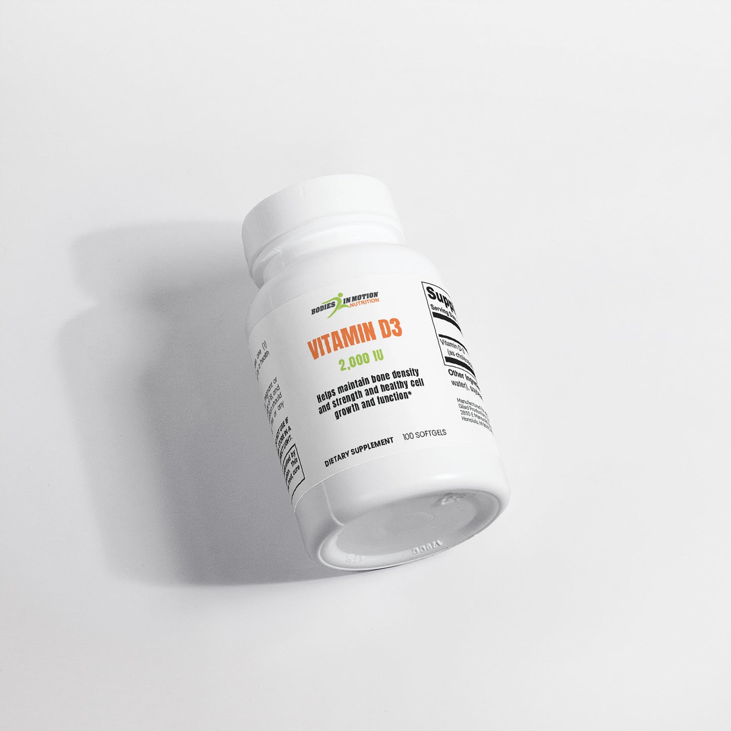 Vitamin D3 2,000 IU | Supports the growth and development of bones and teeth*