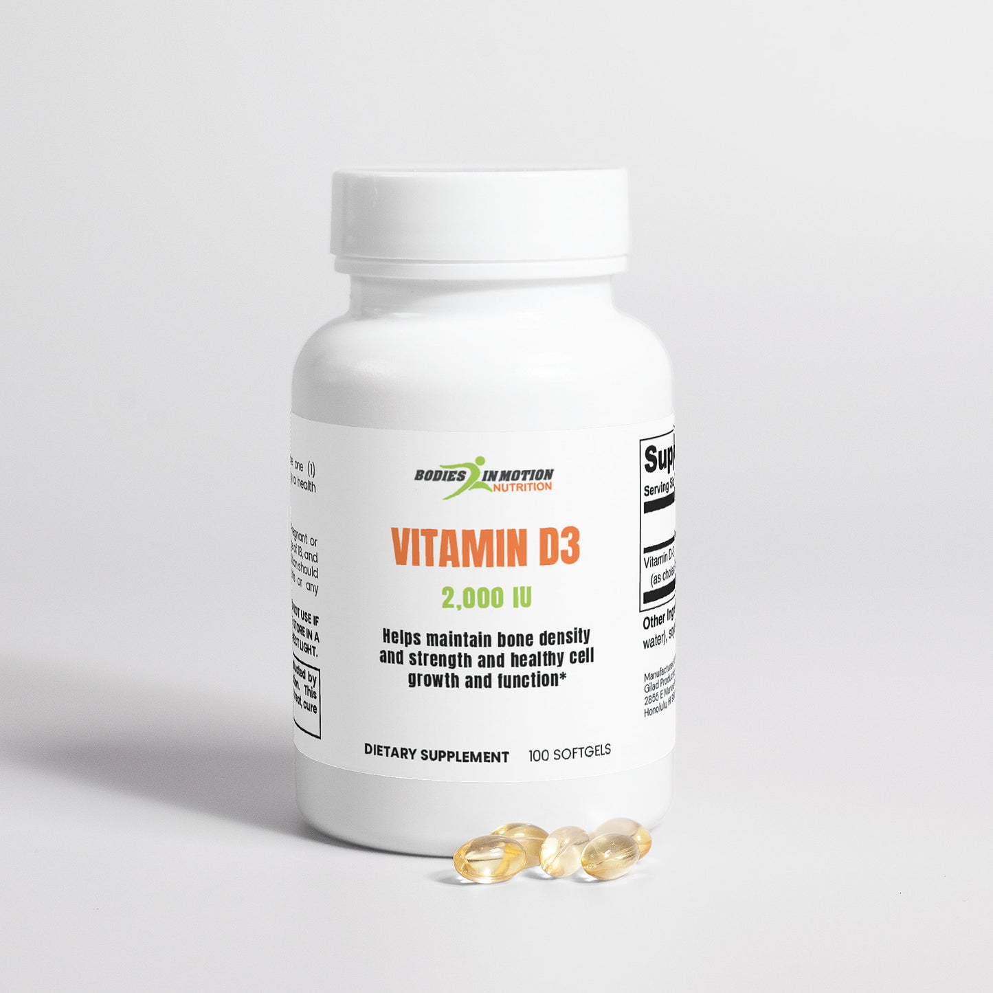 Vitamin D3 2,000 IU | Supports the growth and development of bones and teeth*
