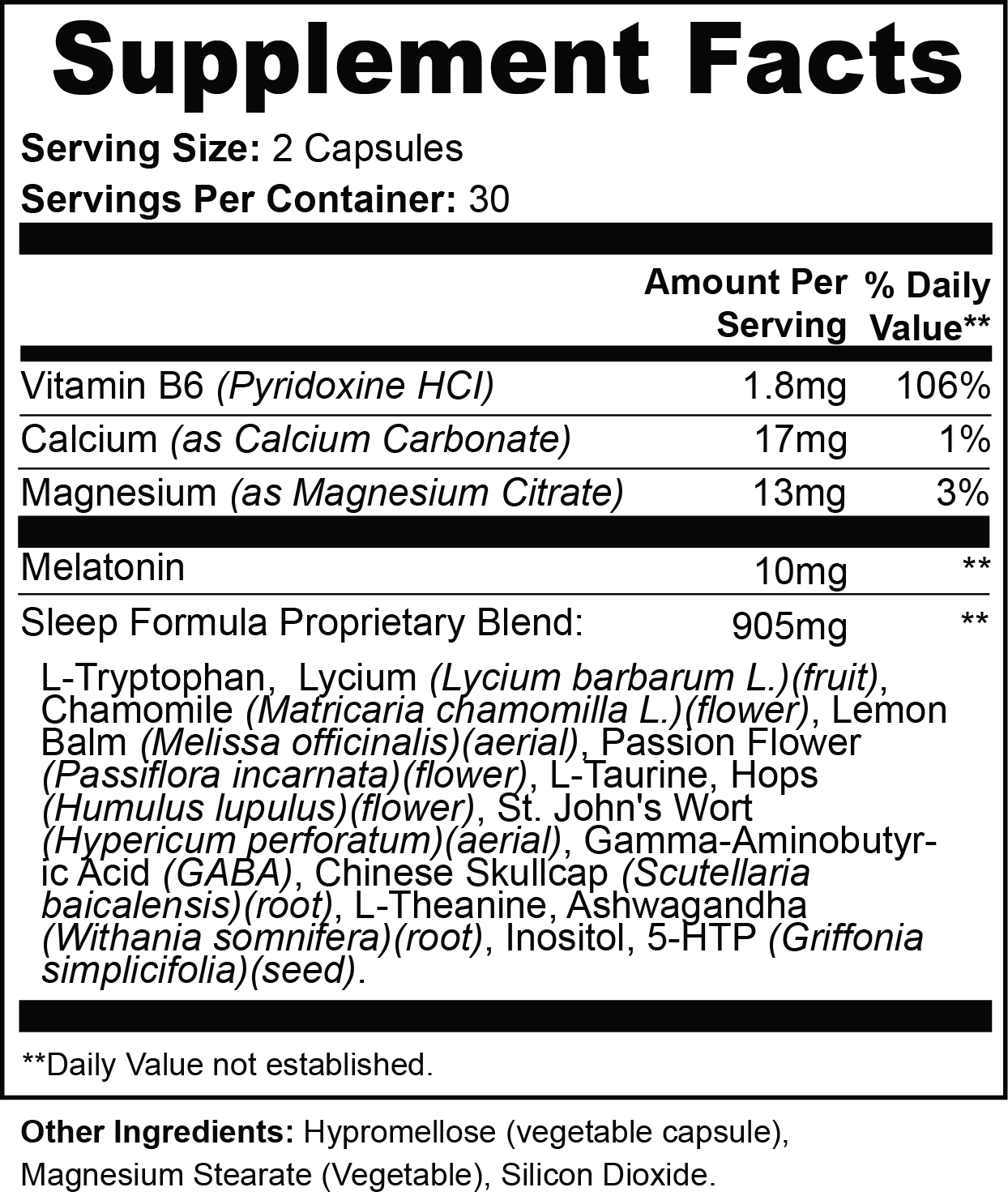 Sleep Support | With magnesium citrate and vitamin B6