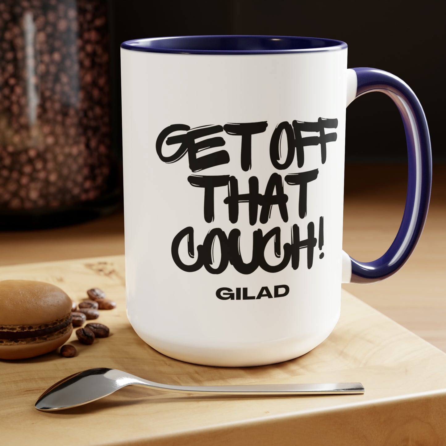 Get Off That Couch | Two-Tone Coffee Mugs, 15oz