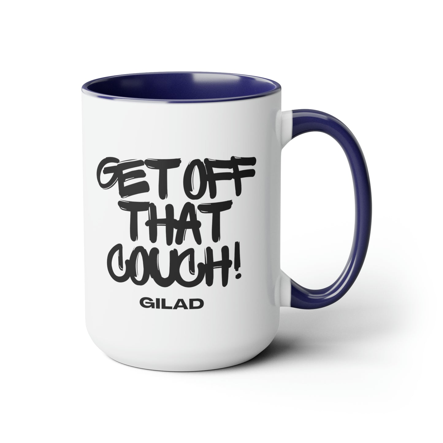 Get Off That Couch | Two-Tone Coffee Mugs, 15oz
