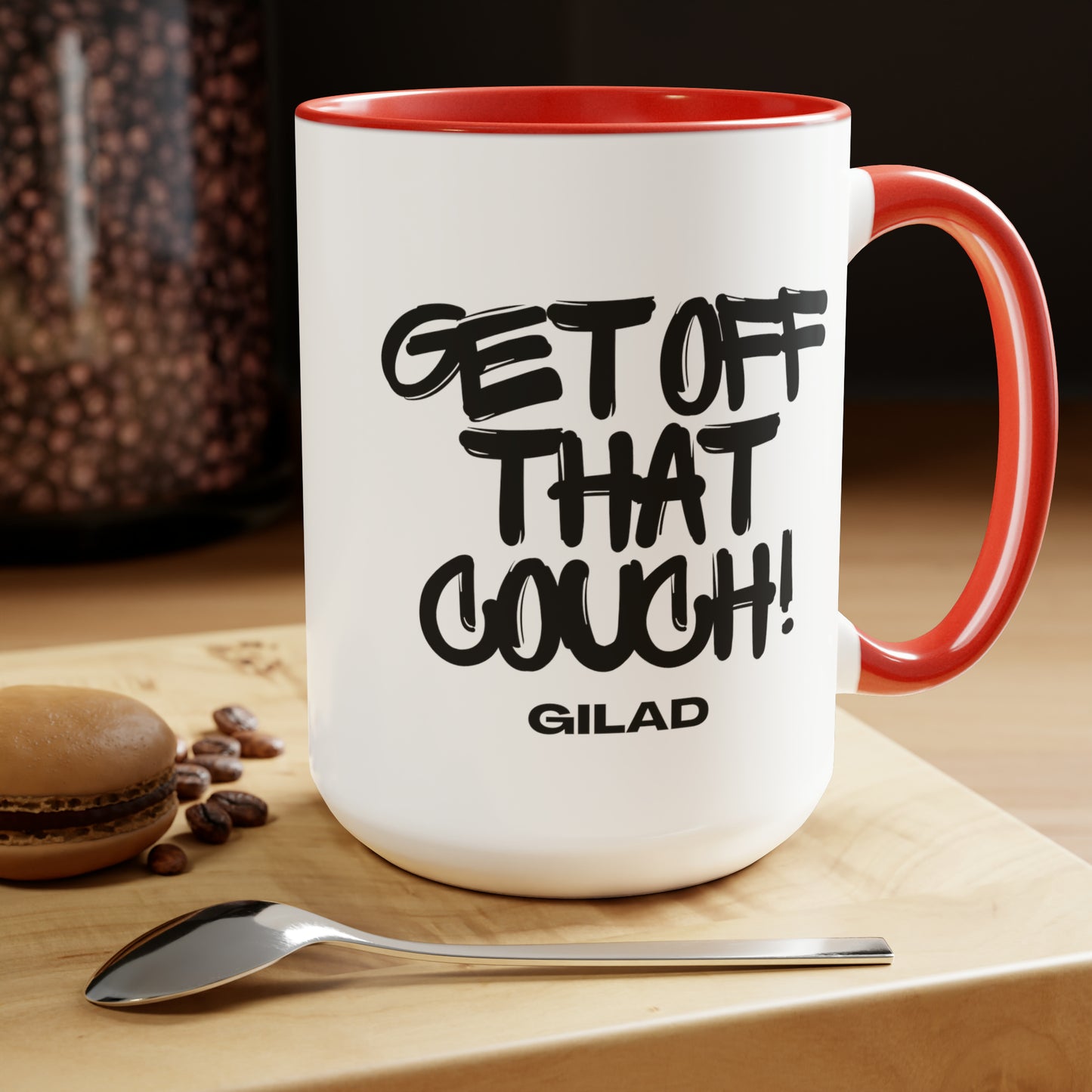 Get Off That Couch | Two-Tone Coffee Mugs, 15oz
