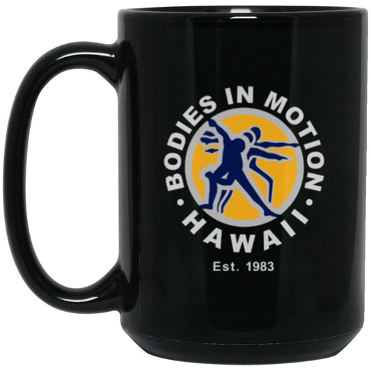 Bodies in Motion  15 oz. Black Mug