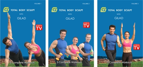 Gilad's Total Body Sculpt - Vol 1-3 (3 DVDs) | 9 Workouts