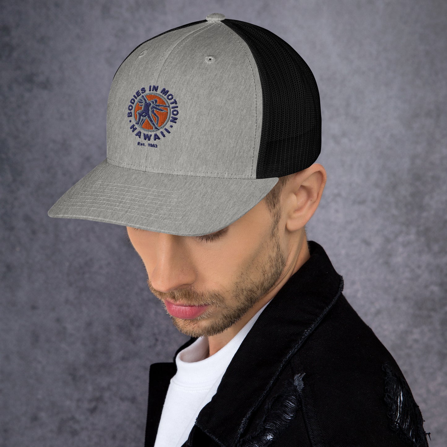 Bodies in Motion with mesh back Trucker Cap