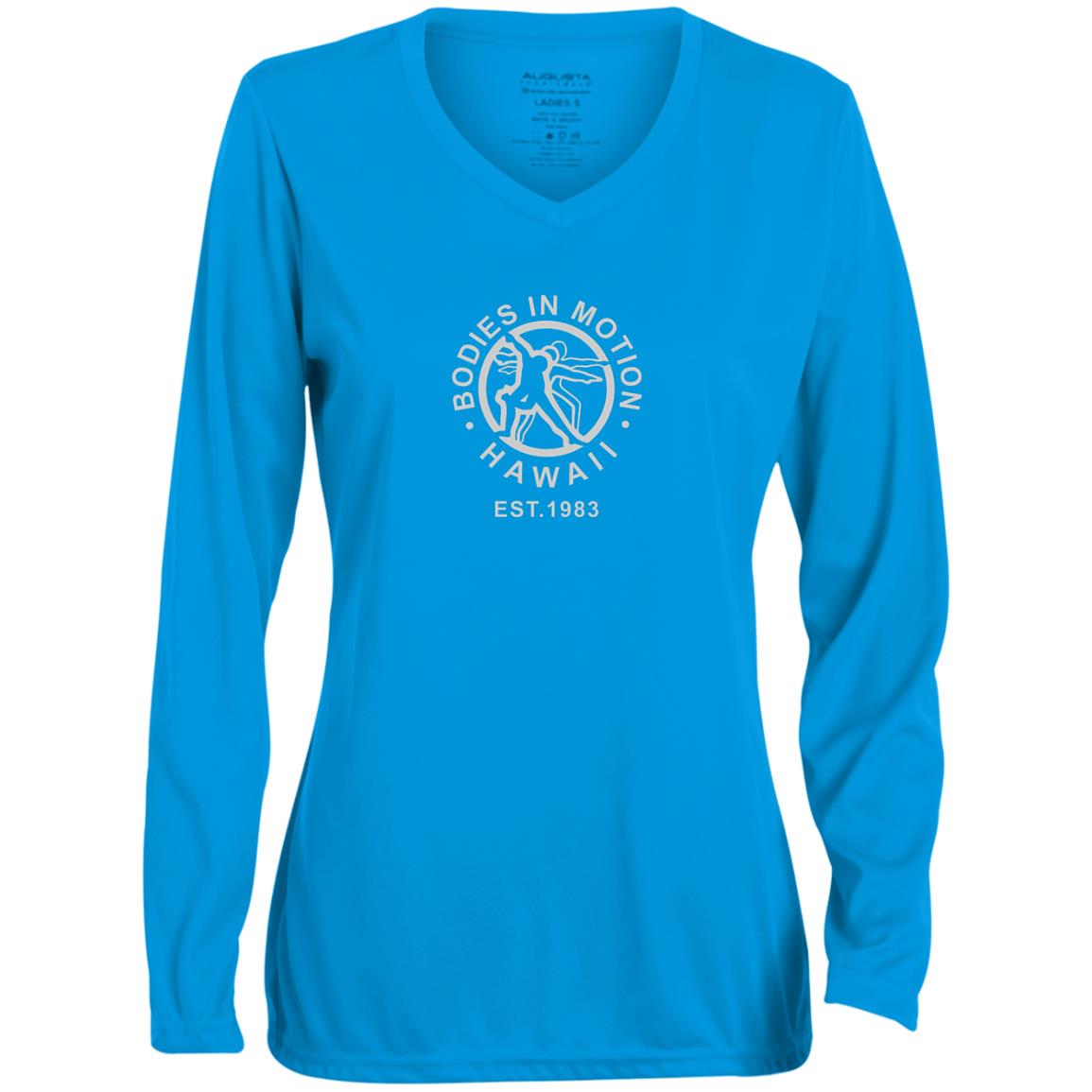 Bodies in Motion Ladies' Moisture-Wicking Long Sleeve V-Neck Tee