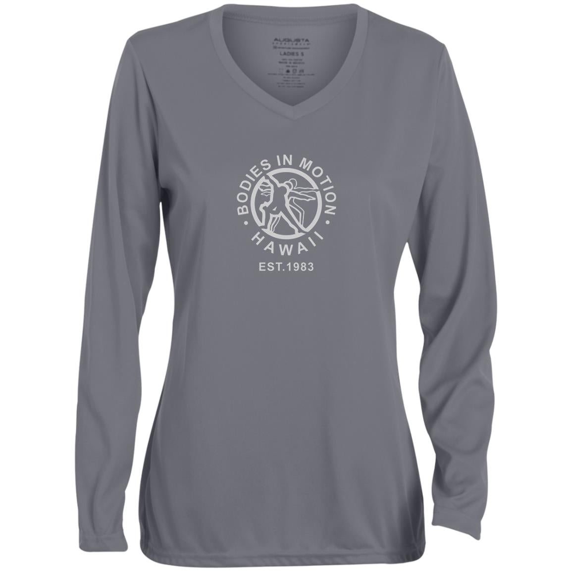 Bodies in Motion Ladies' Moisture-Wicking Long Sleeve V-Neck Tee