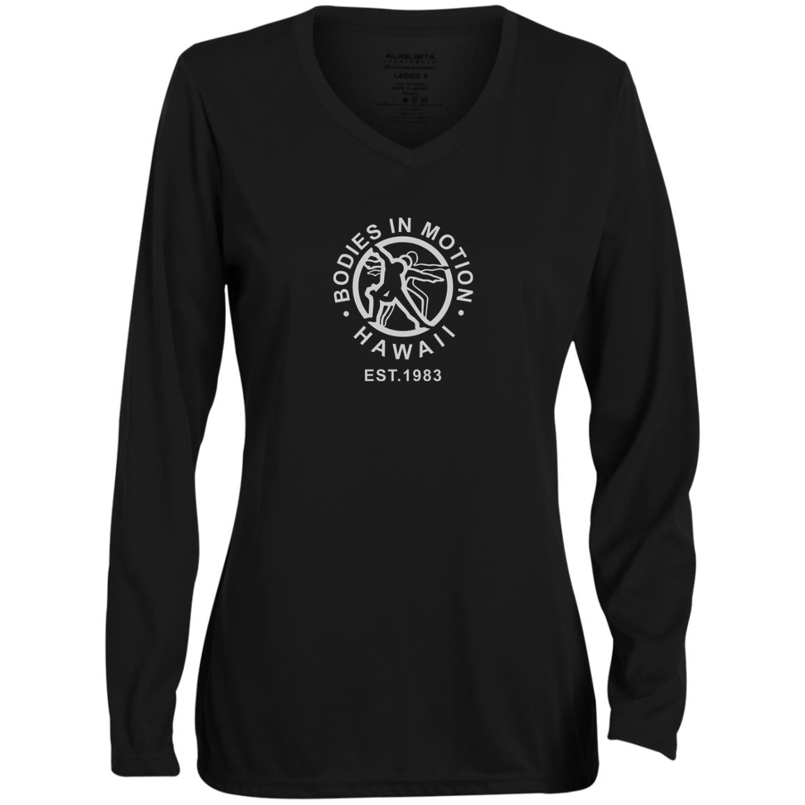 Bodies in Motion Ladies' Moisture-Wicking Long Sleeve V-Neck Tee