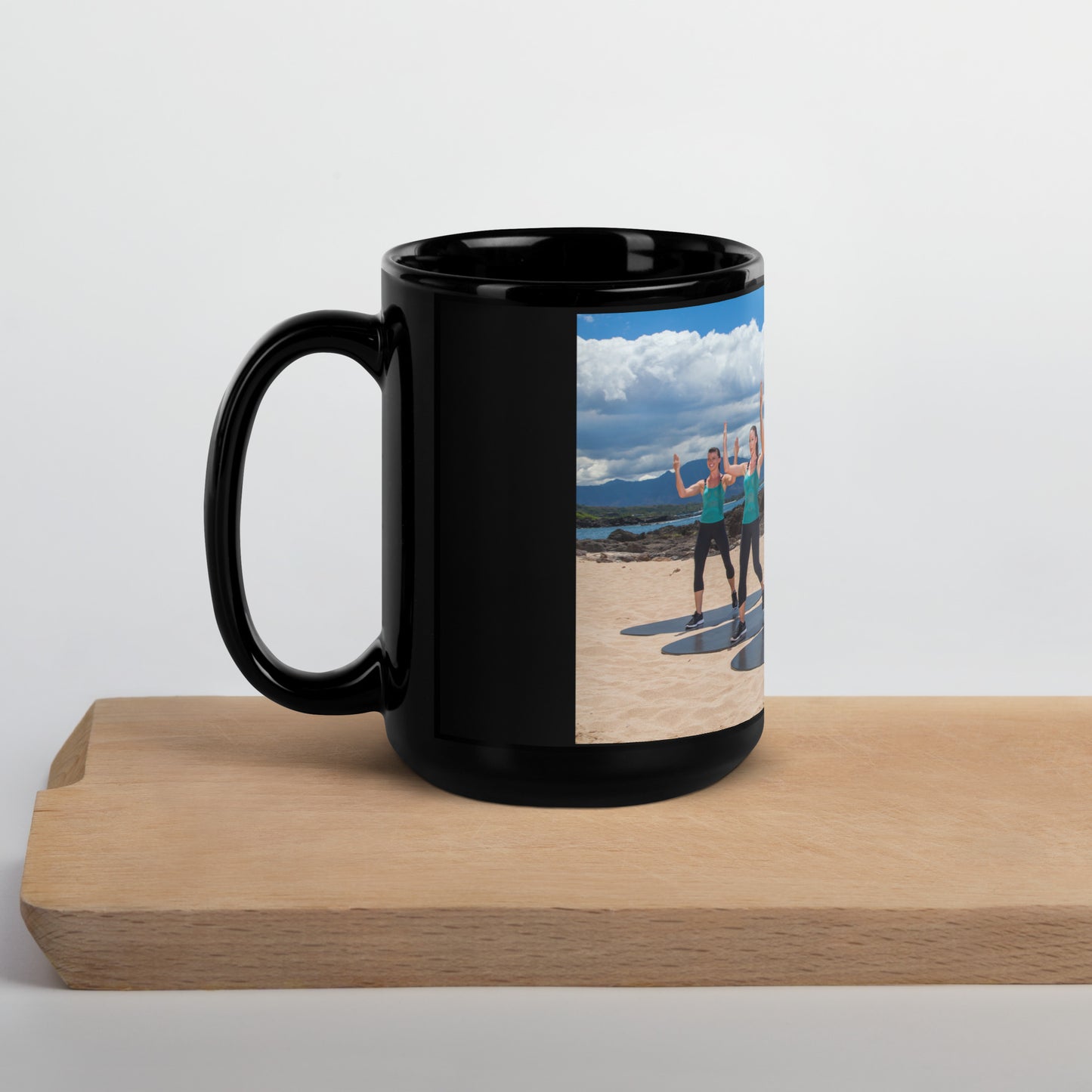 Bdies in Motion Black Glossy Mug