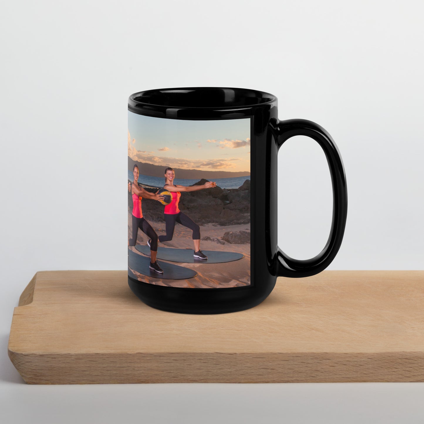 Bodies in Motion Black Glossy Mug