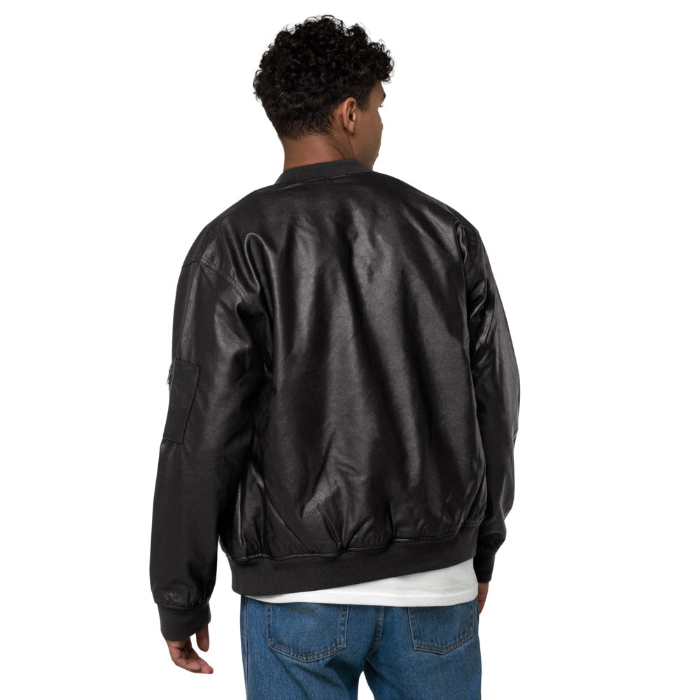 Bodies in Motion Faux Leather Bomber Jacket