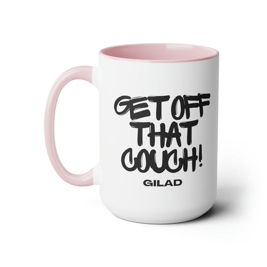 Get Off That Couch | Two-Tone Coffee Mugs, 15oz