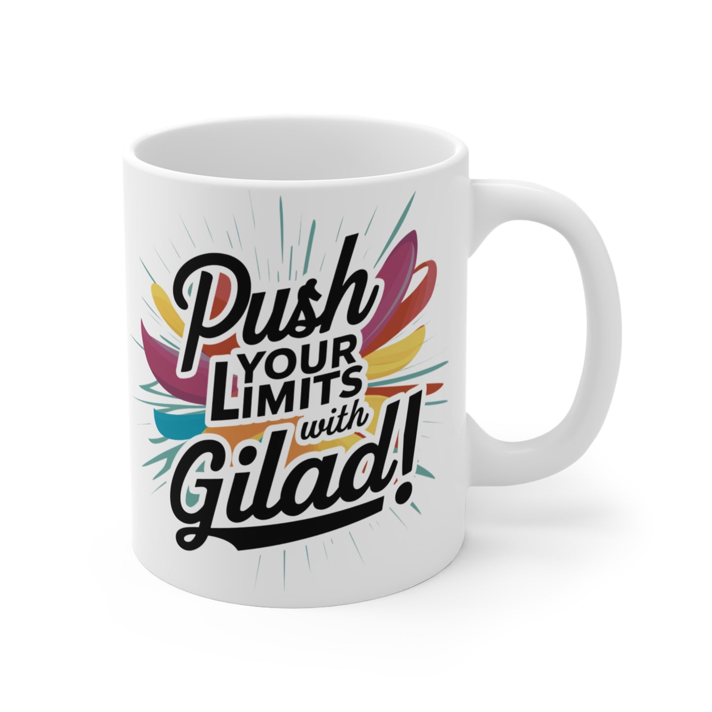 Motivational Coffee Mug — "Push Your Limits with Gilad" 11oz