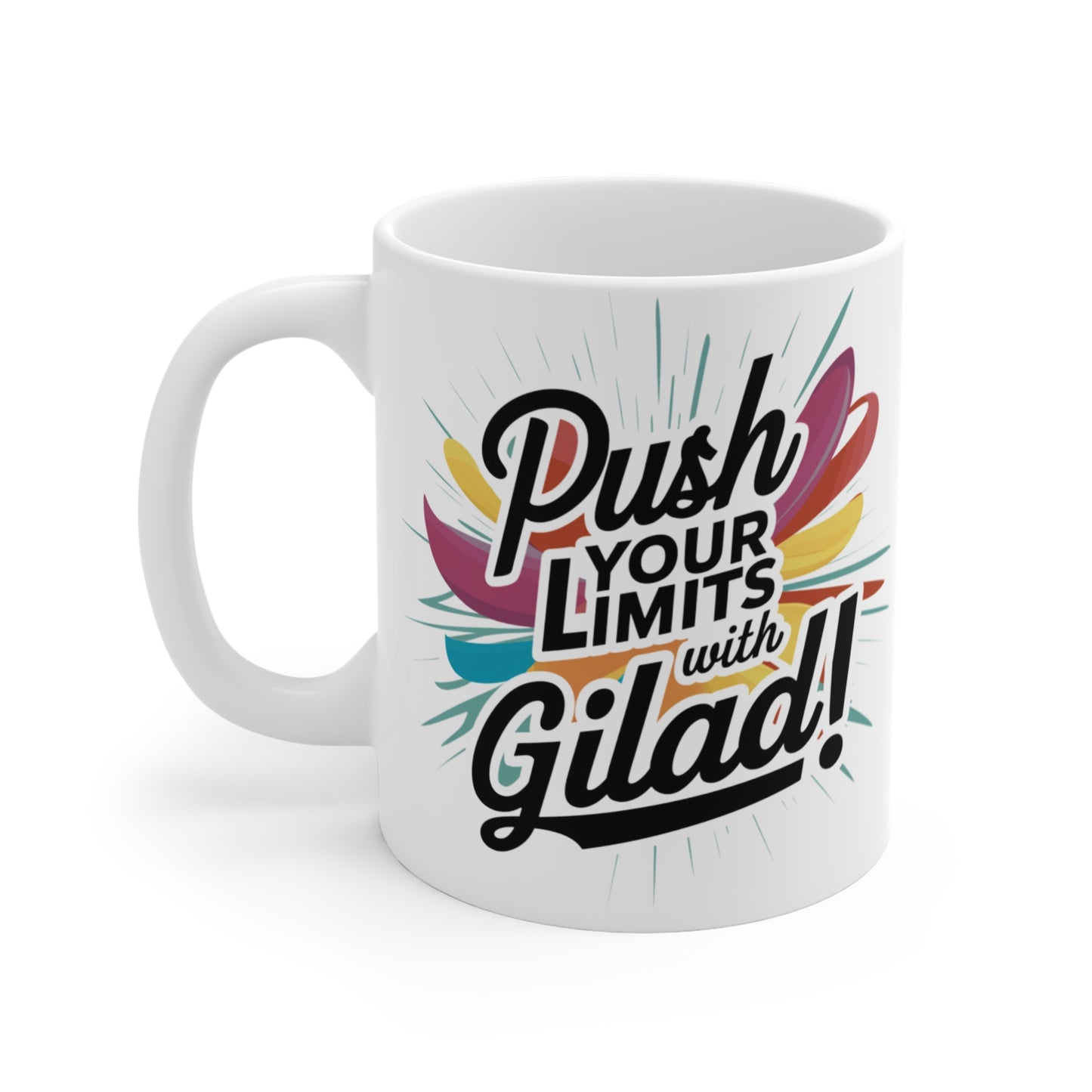 Motivational Coffee Mug — "Push Your Limits with Gilad" 11oz
