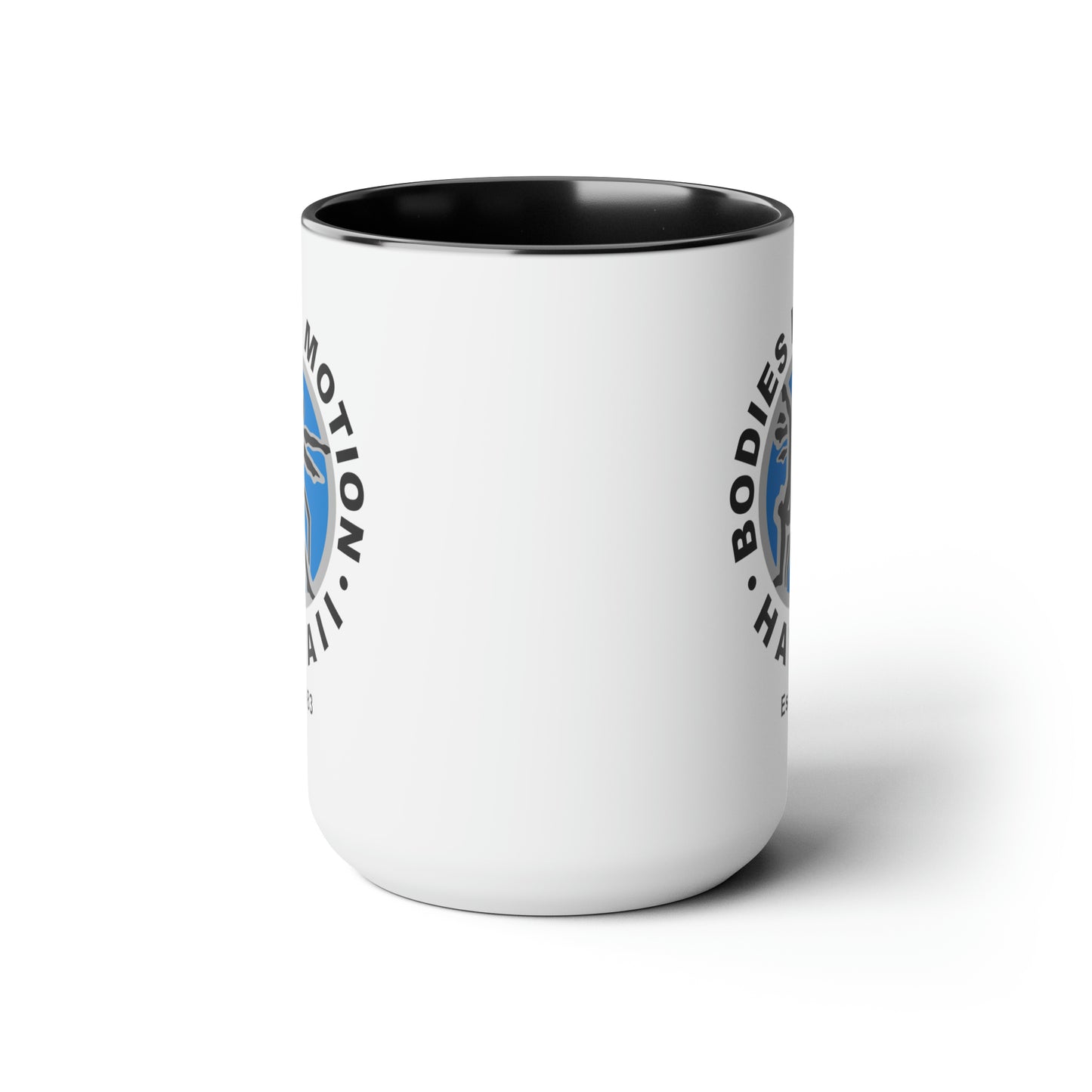 Bodies in Motion Two-Tone Coffee Mugs, 15oz