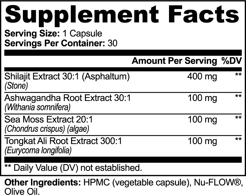 Shilajit Adaptogen Complex | Mental Focus and Energy