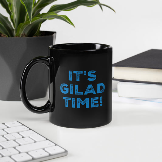 It's Gilad Time Black Glossy Mug