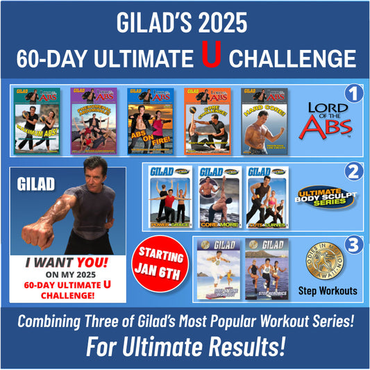 Gilad's 2025 - 60 Day Fitness Challenge (10 DVDs)