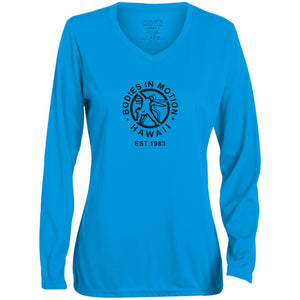1788 Ladies' Moisture-Wicking Long Sleeve V-Neck Tee