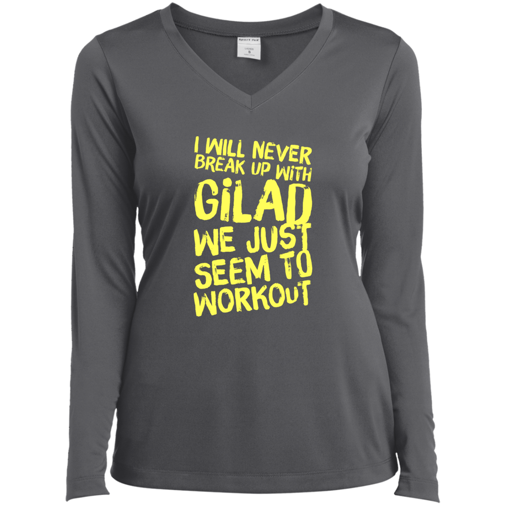 I will Never Break Up With | Ladies’ Long Sleeve Performance V-Neck Tee