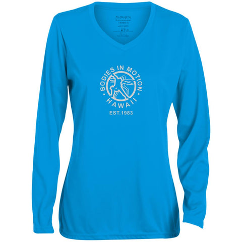 Image of Bodies in Motion  Ladies' Moisture-Wicking Long Sleeve V-Neck Tee