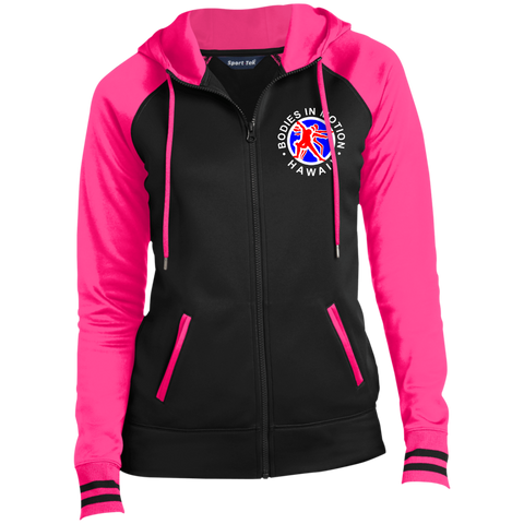 Image of Bodies in Motion Ladies' Moisture Wick Full-Zip Hooded Jacket