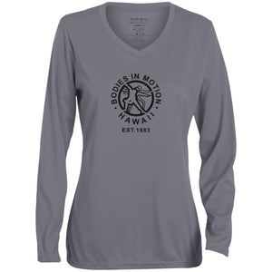 1788 Ladies' Moisture-Wicking Long Sleeve V-Neck Tee