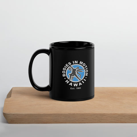 Image of Bodies in Motion Black Glossy Mug