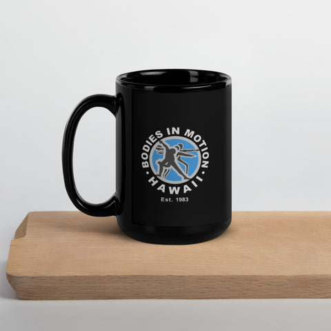 Image of Bodies in Motion Black Glossy Mug