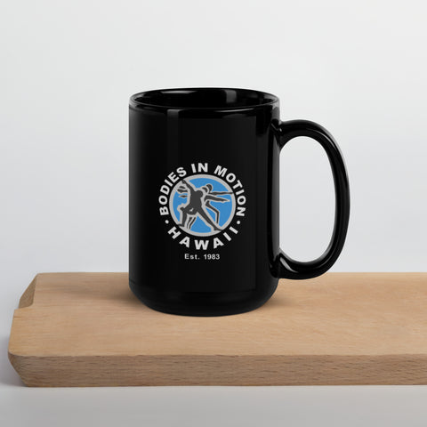 Image of Bodies in Motion Black Glossy Mug