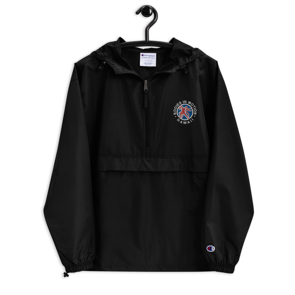 Bodies in Motion Embroidered Champion Packable Jacket