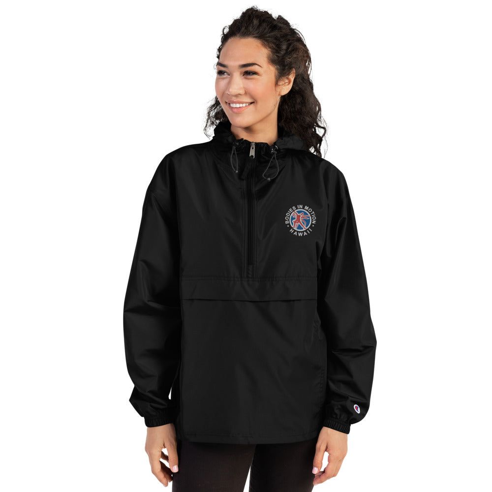 Bodies in Motion Embroidered Champion Packable Jacket