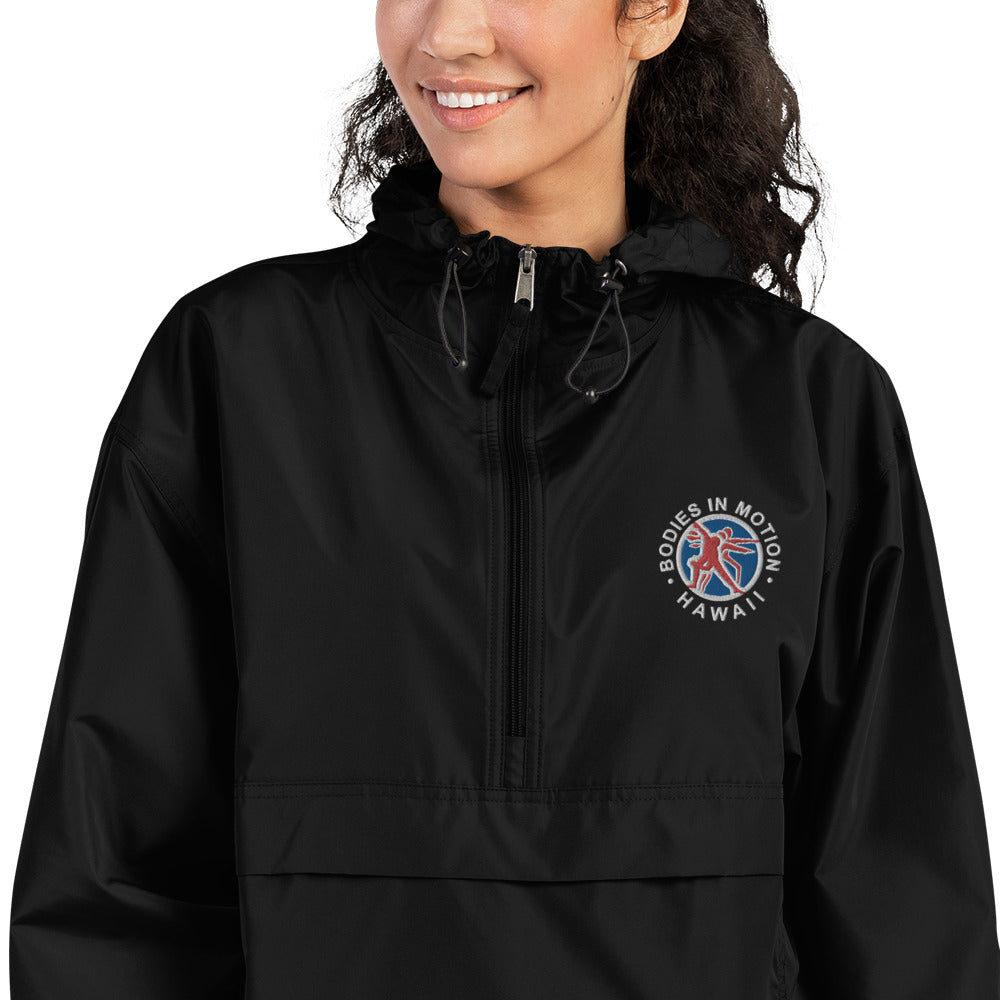 Bodies in Motion Embroidered Champion Packable Jacket