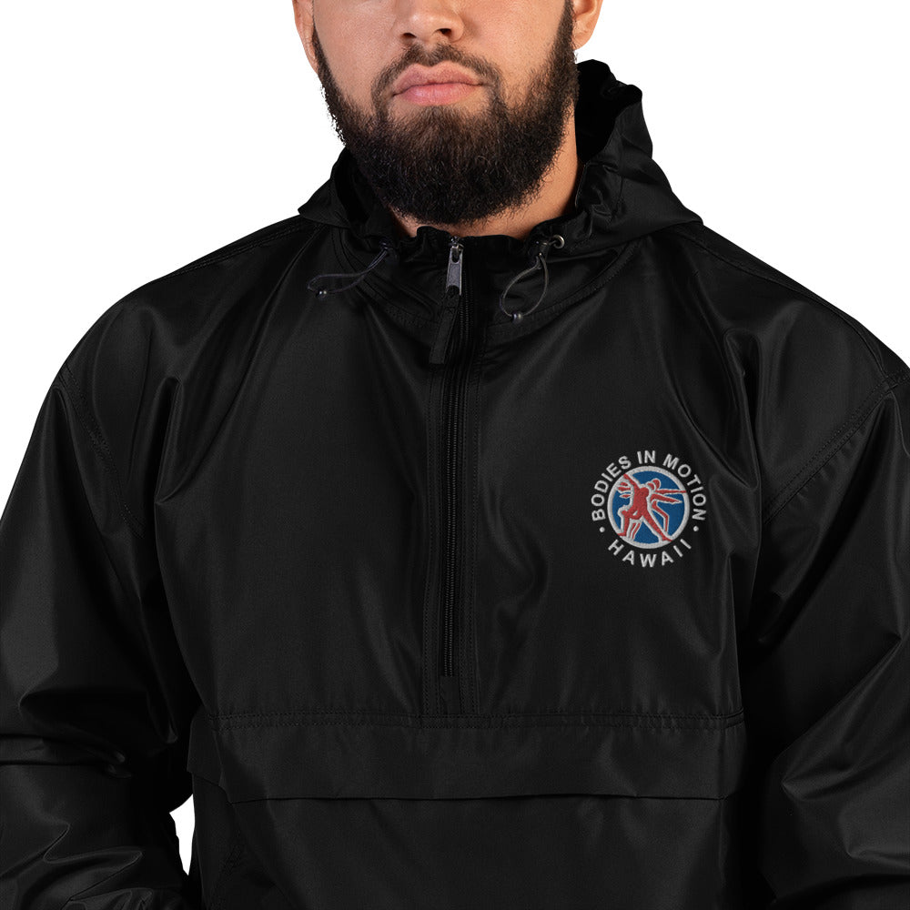 Bodies in Motion Embroidered Champion Packable Jacket