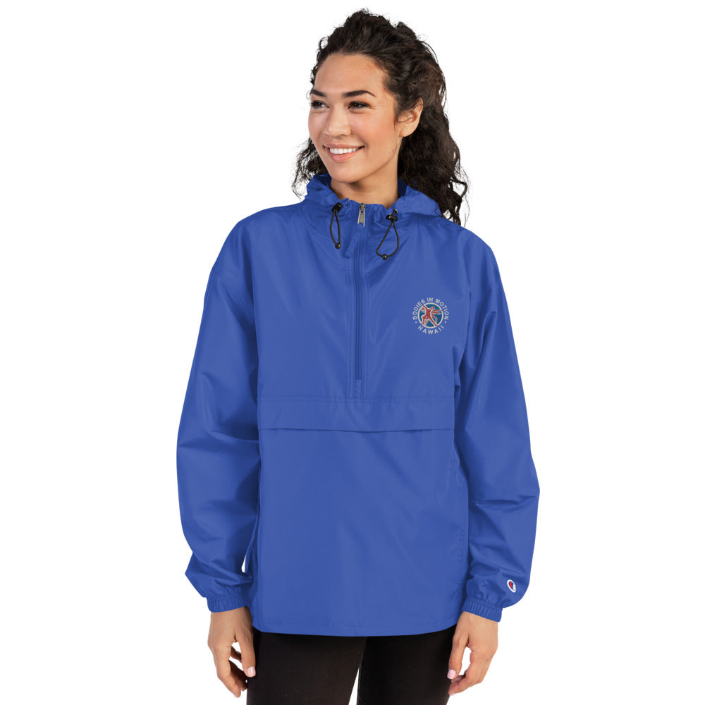 Bodies in Motion Embroidered Champion Packable Jacket