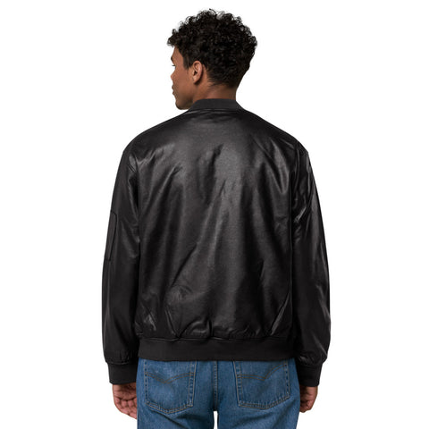 Image of Bodies in Motion Faux Leather Bomber Jacket