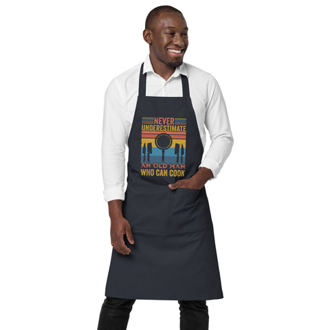 Image of Never Underestimate An Old Man Who Can Cook | 100% Organic Cotton Apron