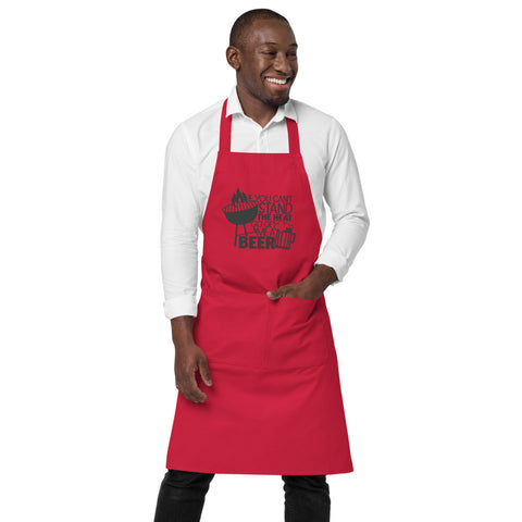 Image of If You Can't Stand The Heat Go Get Me A Beer | 100% Organic Cotton Apron