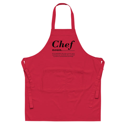 Image of Definition Of "Chef" | 100% Organic Cotton Apron