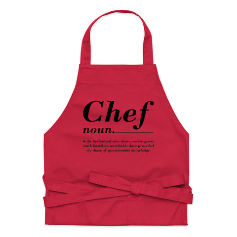 Definition Of "Chef" | 100% Organic Cotton Apron