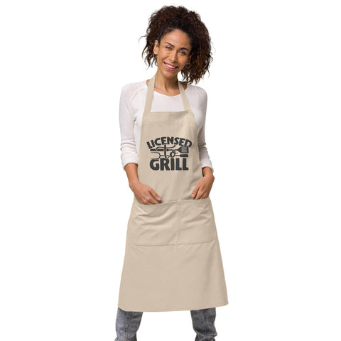 Image of License To Grill | 100% Organic Cotton Apron