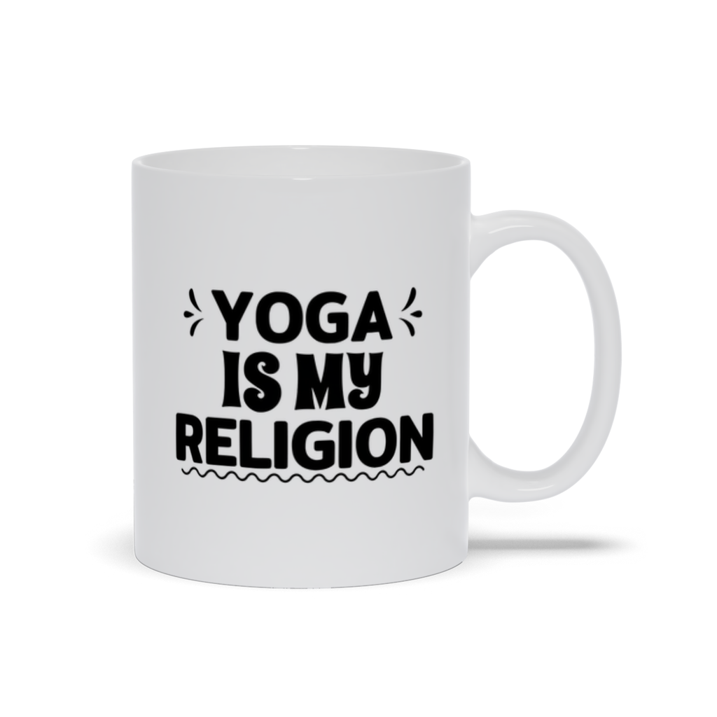 White Mugs | "Yoga Is My Religion"