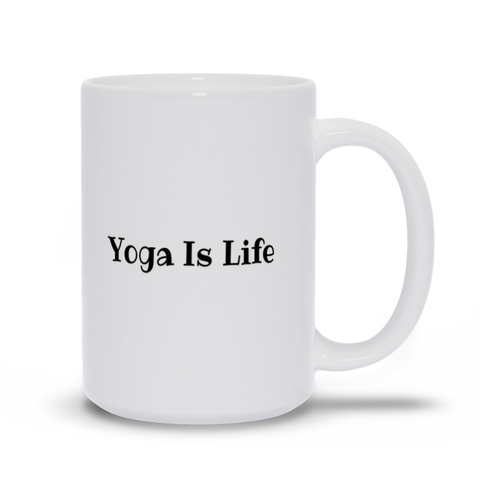 Image of White Mugs | "Yoga Is Life"
