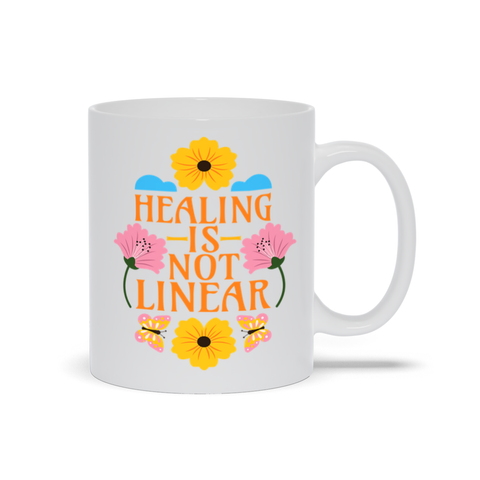 Image of White Mugs | "Healing Is Not Linear"