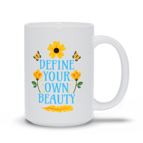 Image of White Mugs | "Define Your Own Beauty"
