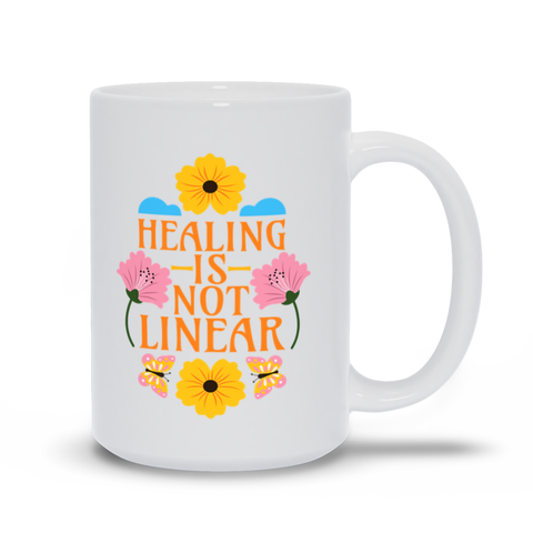 Image of White Mugs | "Healing Is Not Linear"