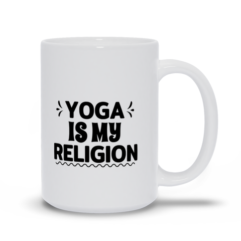 White Mugs | "Yoga Is My Religion"