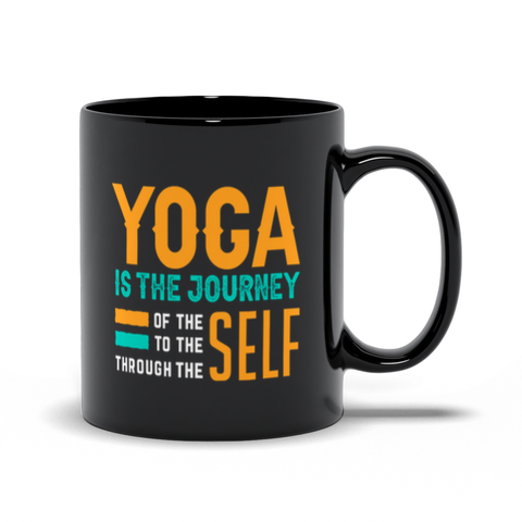 Image of Black Mugs | "Yoga Is The Journey"